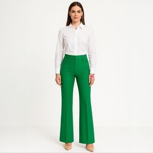 Elevenses Brighton Wide Leg Pants - Mid Rise - Modern Career Trousers - Size 8